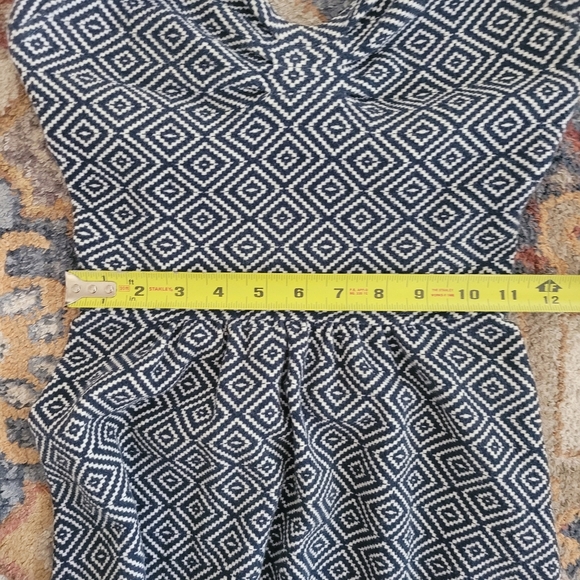 Anthropologie Matilde‎ Dress Navy & White Criss Cross Open Back Fit & Flare Sz 2 - Picture 10 of 12